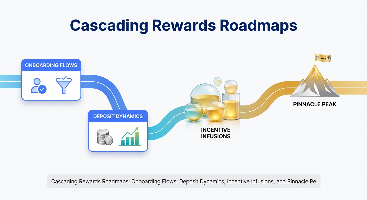 Dynamic chart illustrating deposit-triggered reward cascades in slot and live dealer mobile apps, with arrows showing progression from funding to boosted play