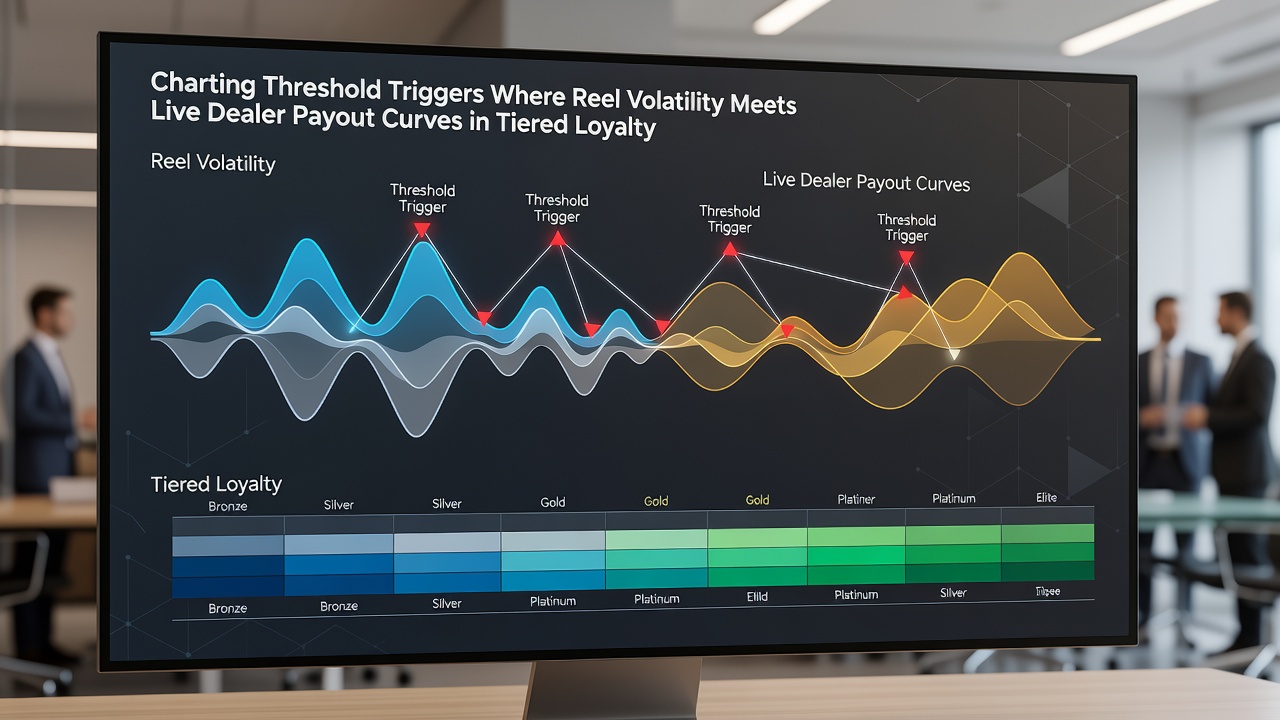 Graph illustrating tiered loyalty matrix with volatility and payout intersections