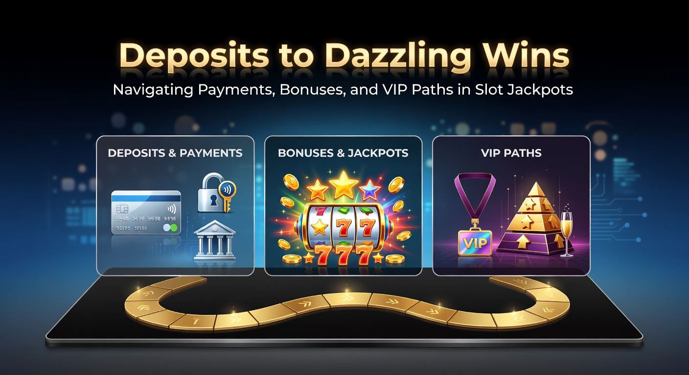 Vibrant slot machine screen displaying jackpot counters and deposit prompts, with payment icons like cards and e-wallets glowing in the background