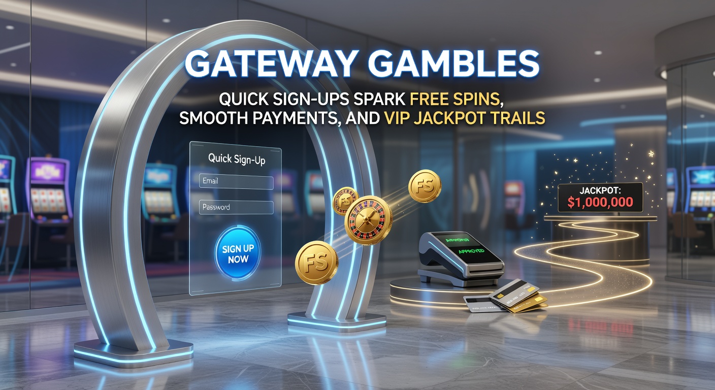 Vibrant online casino interface showing quick sign-up form transitioning to spinning reels and jackpot meters glowing in the background