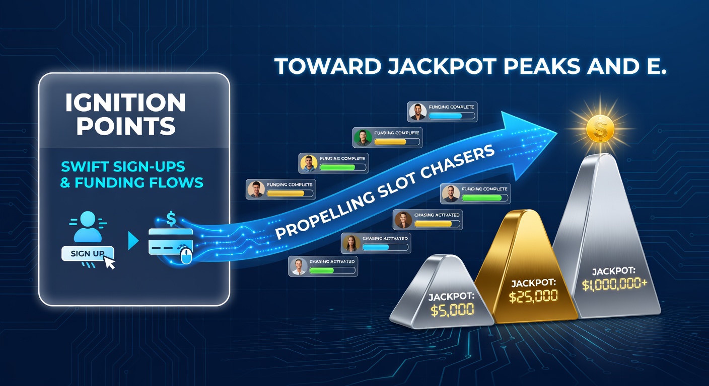 Dynamic flow of funding streams merging into towering jackpot peaks and glowing live casino arenas