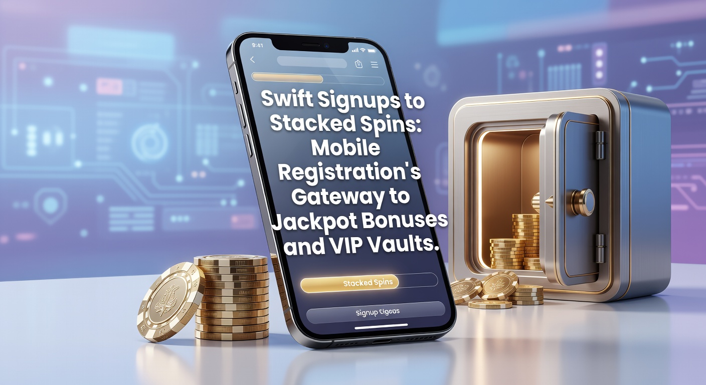 Smartphone displaying a quick mobile casino registration form with bonus offers popping up on screen