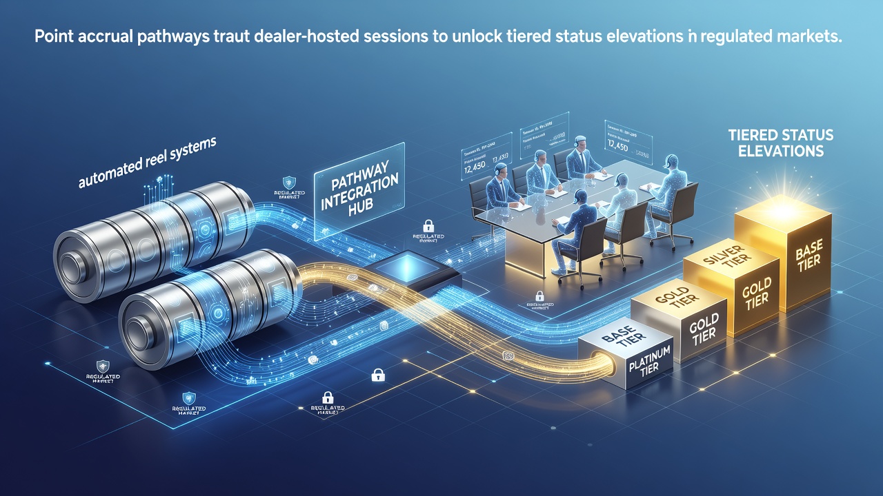 Diagram showing point accrual pathways from slot reels to live dealer tables in regulated casino platforms