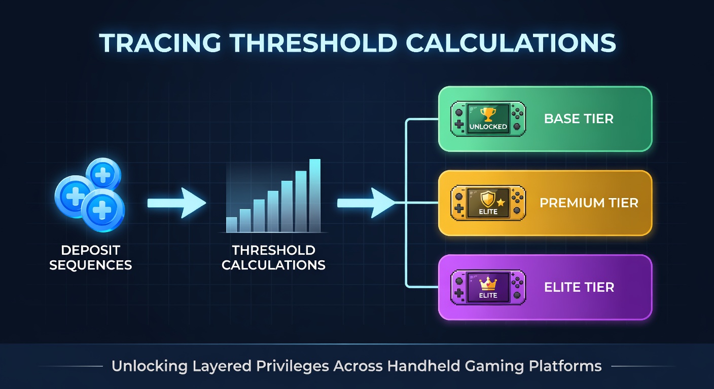 Detailed view of tier progression metrics and deposit history dashboard in a gaming app