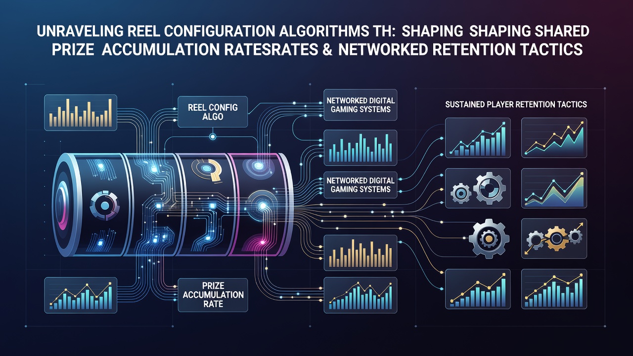Networked slot systems displaying reel configurations and progressive jackpot meters in a digital casino environment