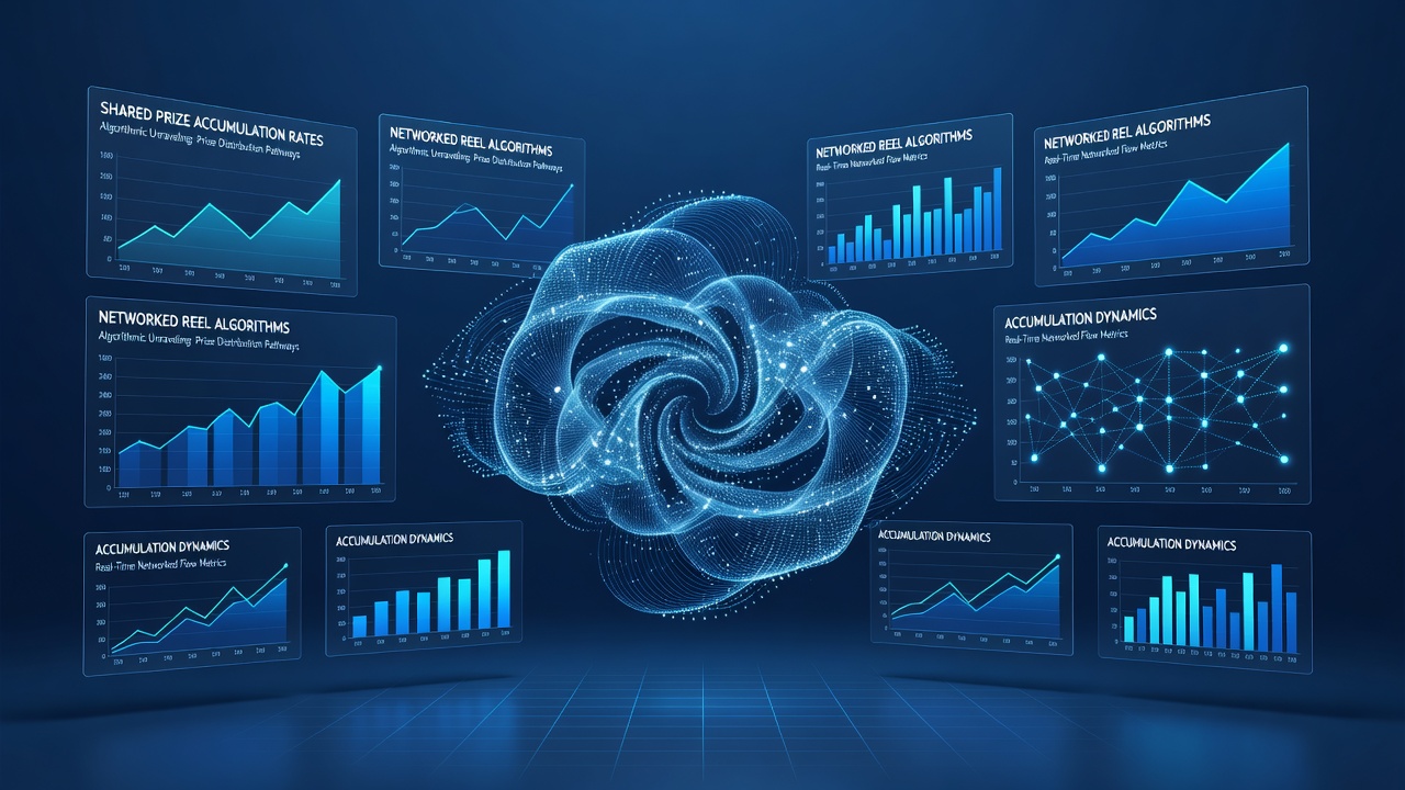 Data visualization of progressive jackpot growth rates linked to player session durations across digital gaming networks