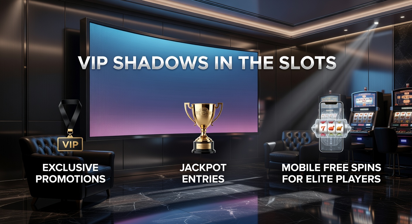 Elite VIP player accessing shadowed slot promotions on a sleek mobile device, highlighting exclusive jackpot entries and free spins