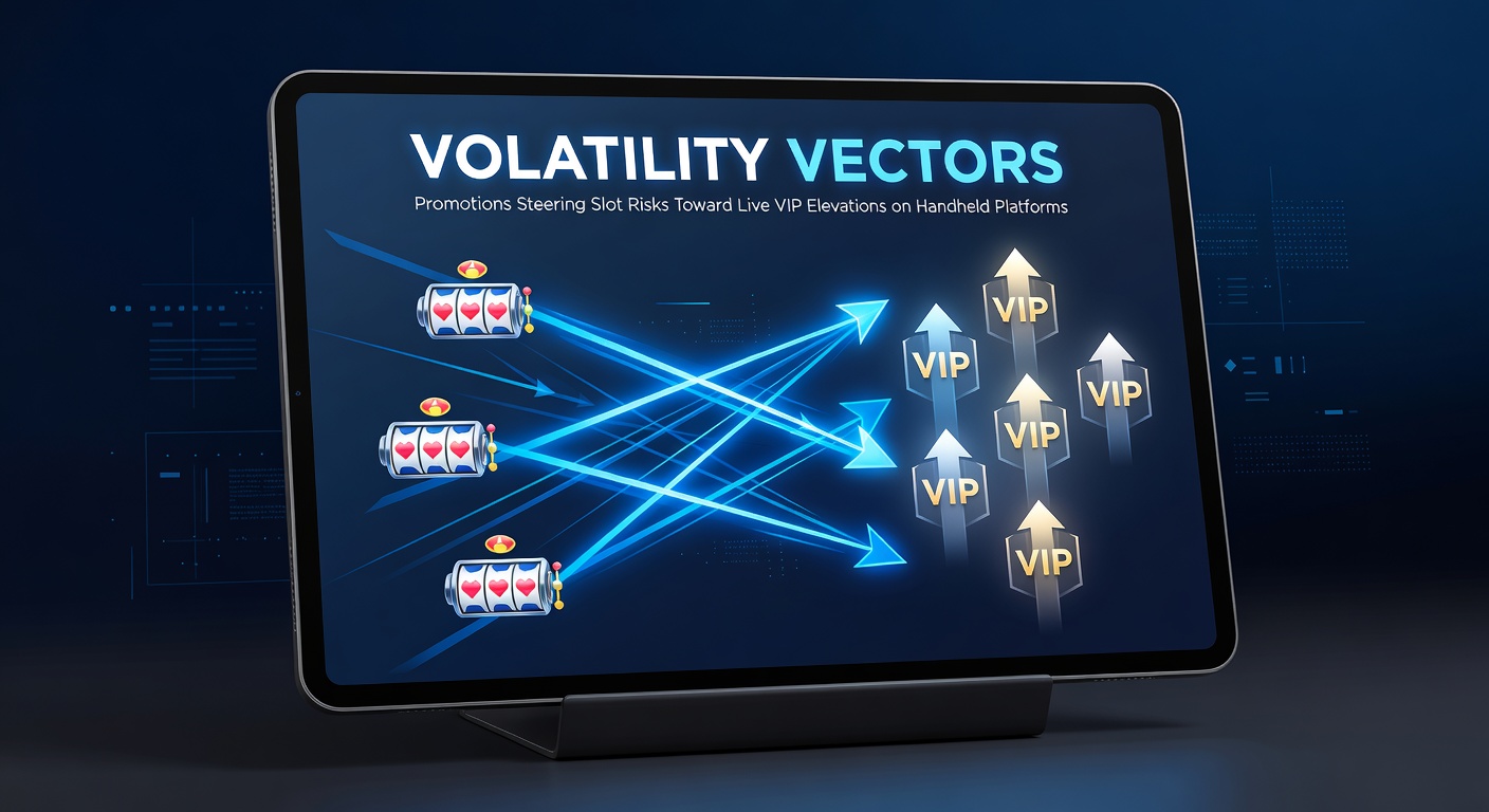 Handheld device split-screen: slot volatility meter transitioning to live dealer VIP roulette table with promo badge